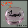 gemstone wholesale oval cut light pink gemstone for class rings(GLOV-6x8-0038)